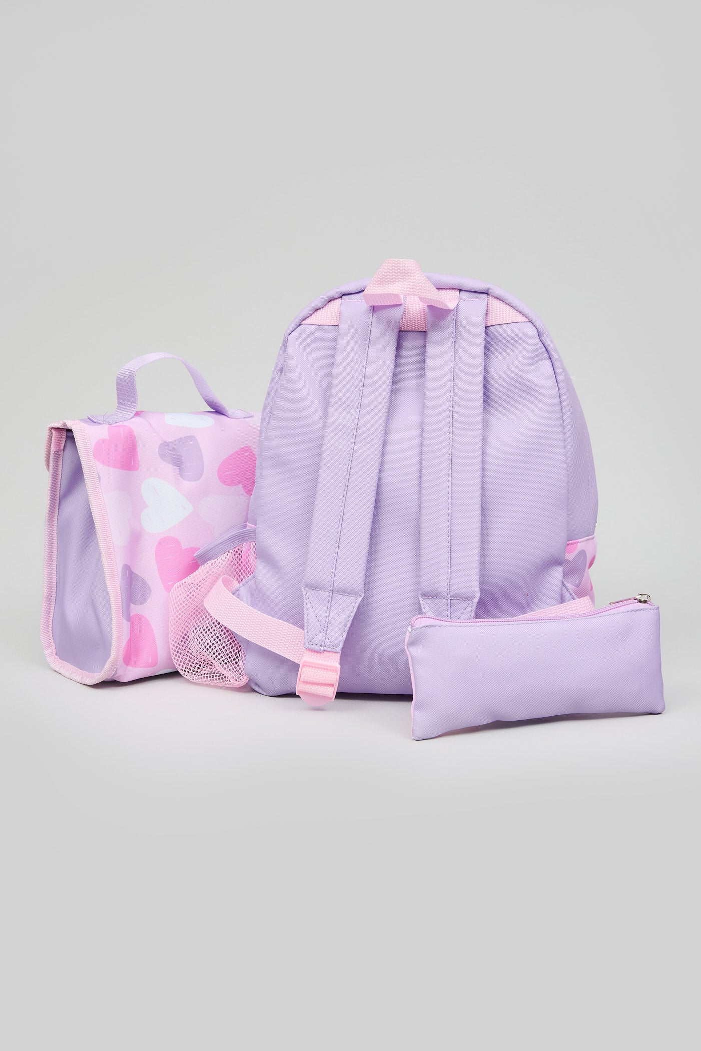 Bluey Backpack, Lunch Bag, Pencil Case Set - Pink Lilac