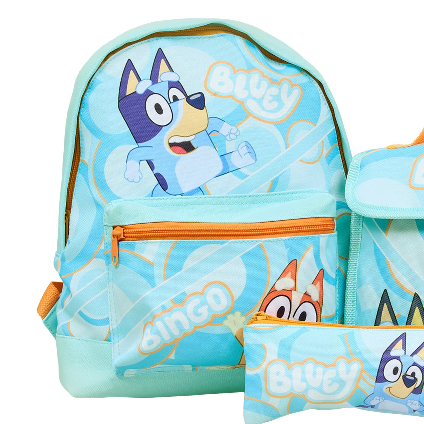 Bluey Backpack, Lunch Bag, Pencil Case Set - Blue