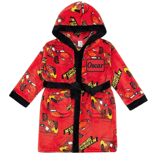 Personalised Disney Cars Boys Dressing Gown