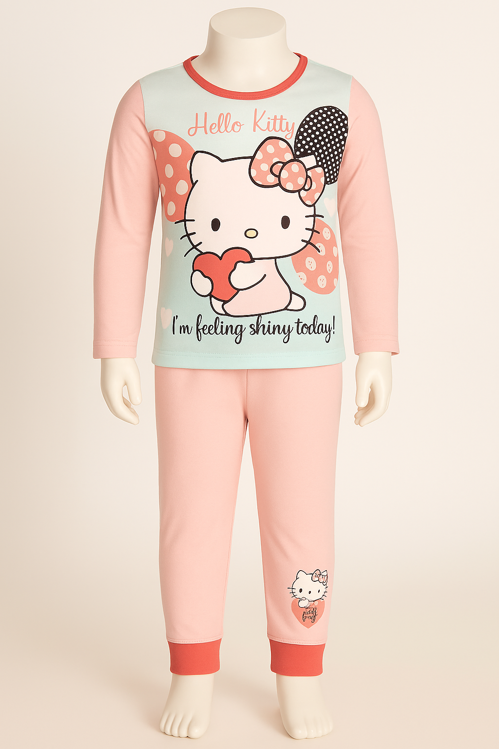 Hello Kitty Girls Pyjamas - 2 Piece Nightwear Set