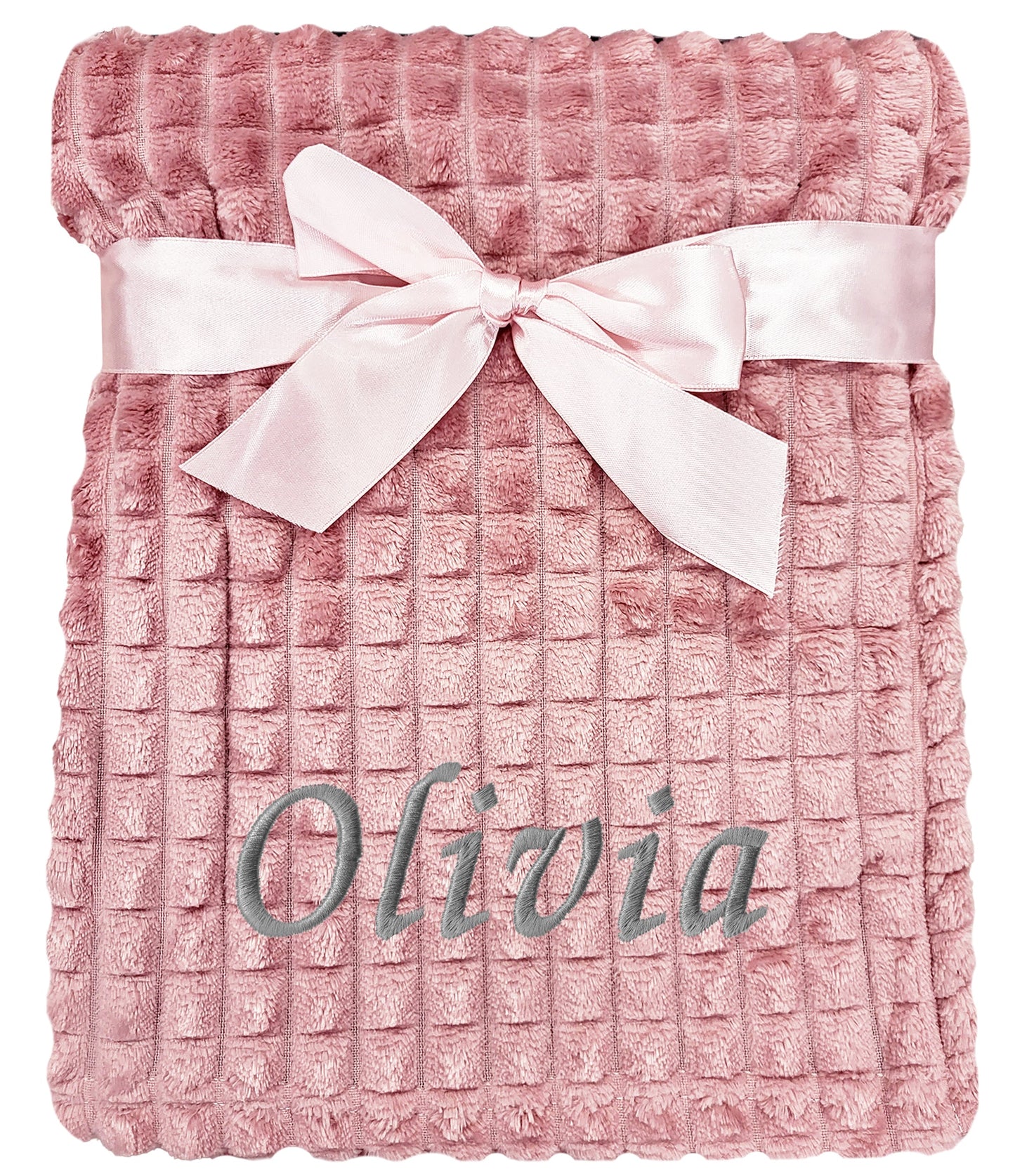 Personalised Baby Dusty Pink Blanket