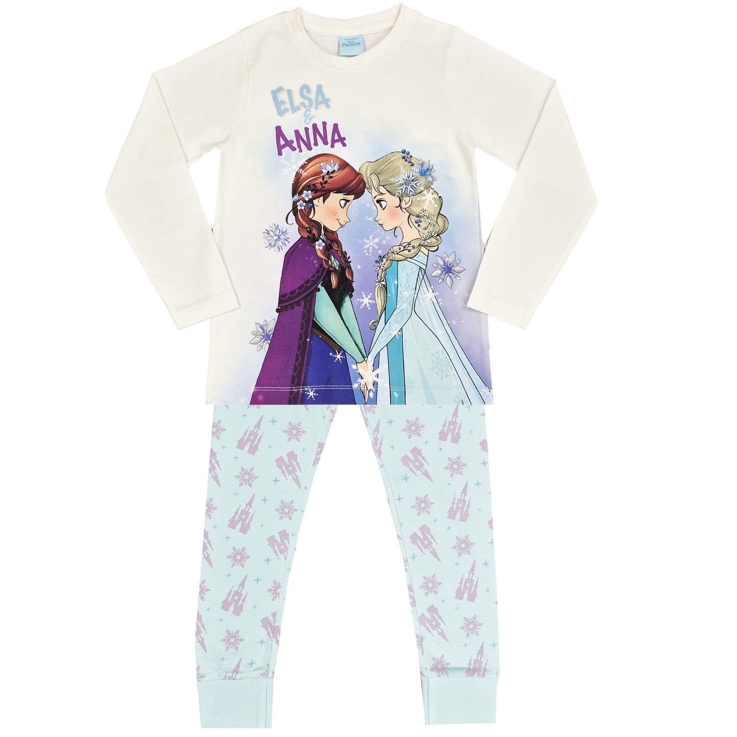 Girls Disney Frozen Pyjamas - Elsa Anna