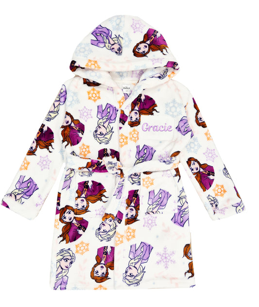 Personalised Disney Frozen Girls Dressing Gown - Patch