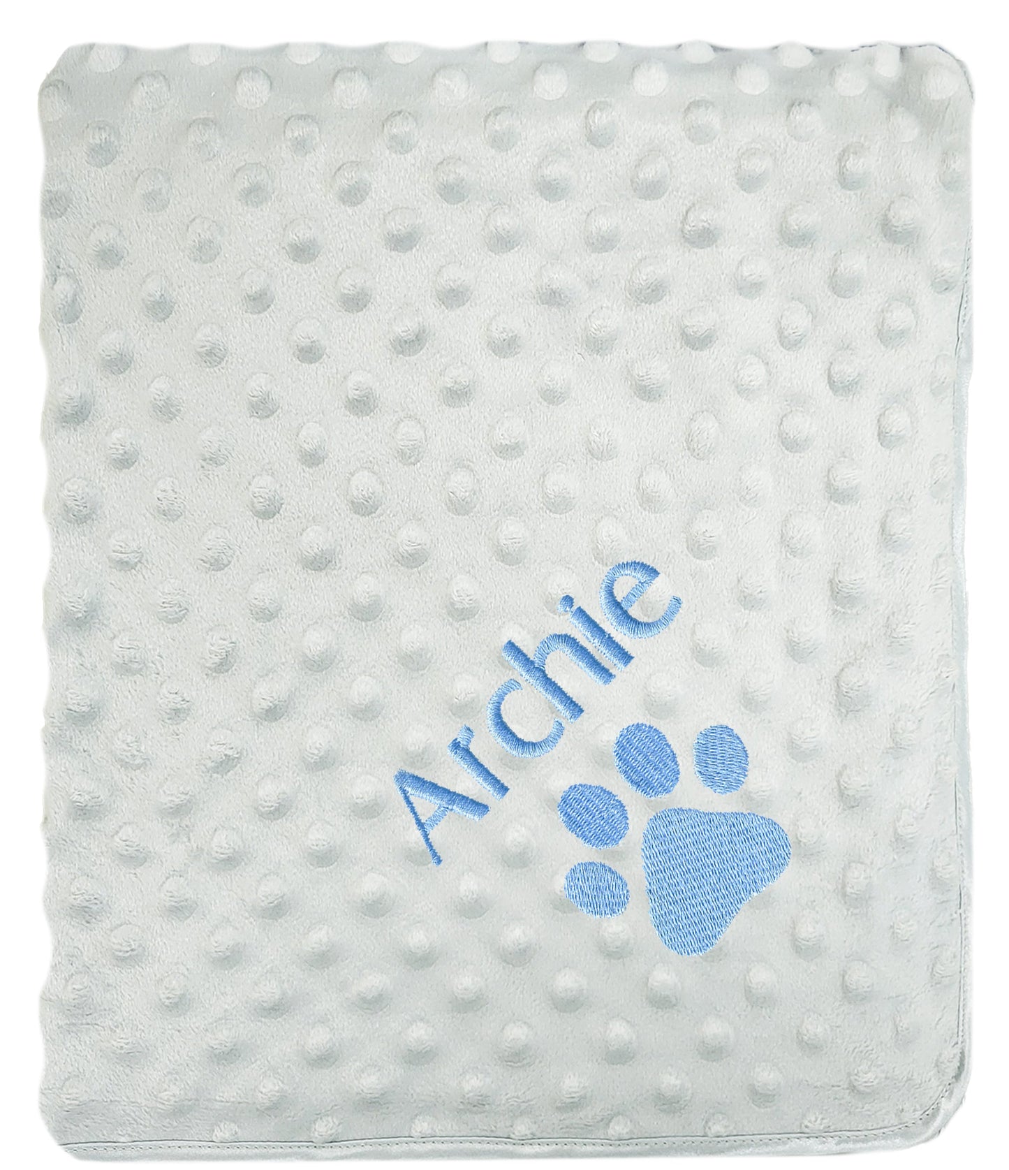 Personalised Pet Blanket - Bobble Blue Paw