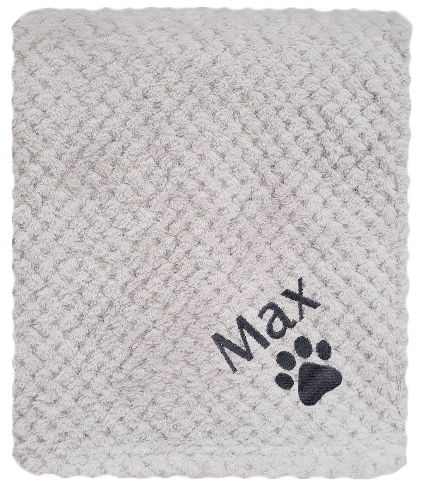 Personalised Pet Blanket - Grey Waffle