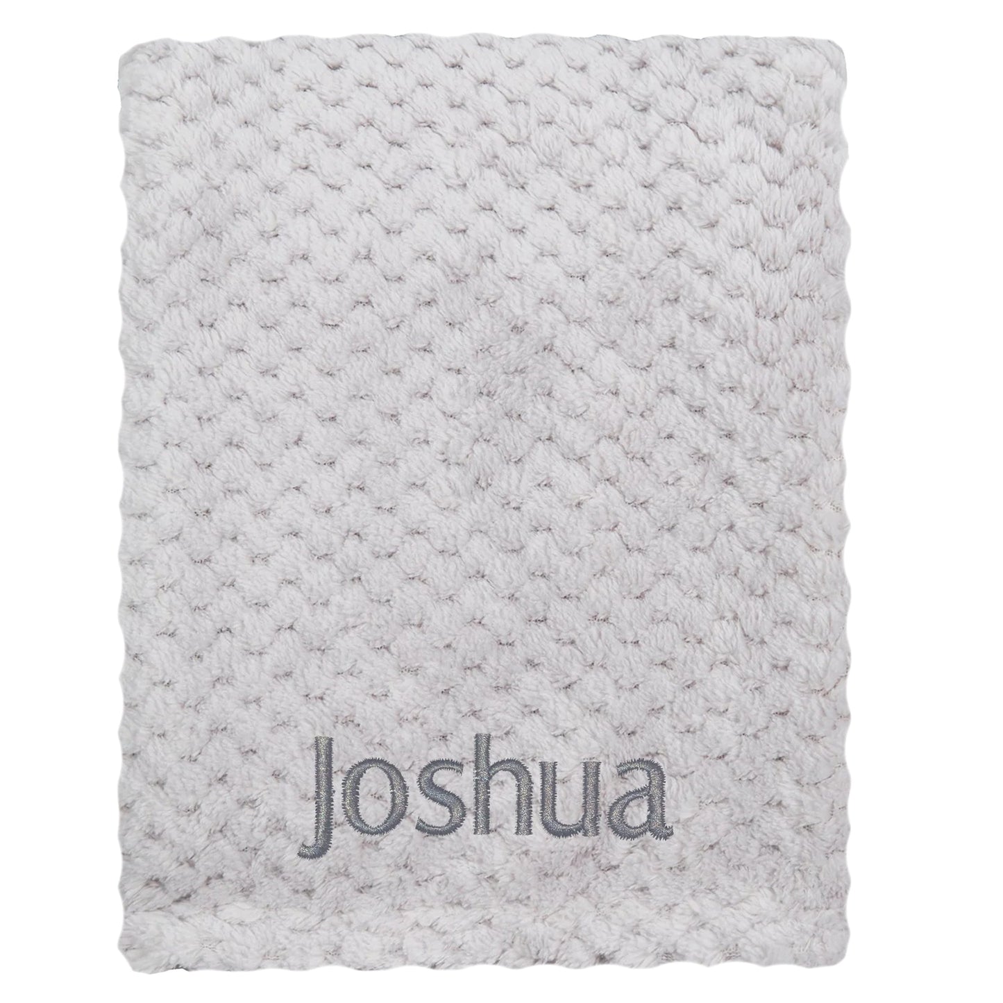 Personalised Baby Grey Waffle Blanket