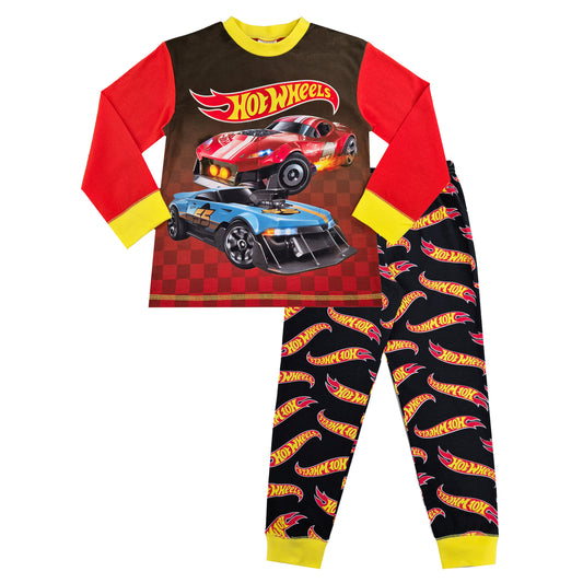 Boys Hot Wheels Red Pyjamas