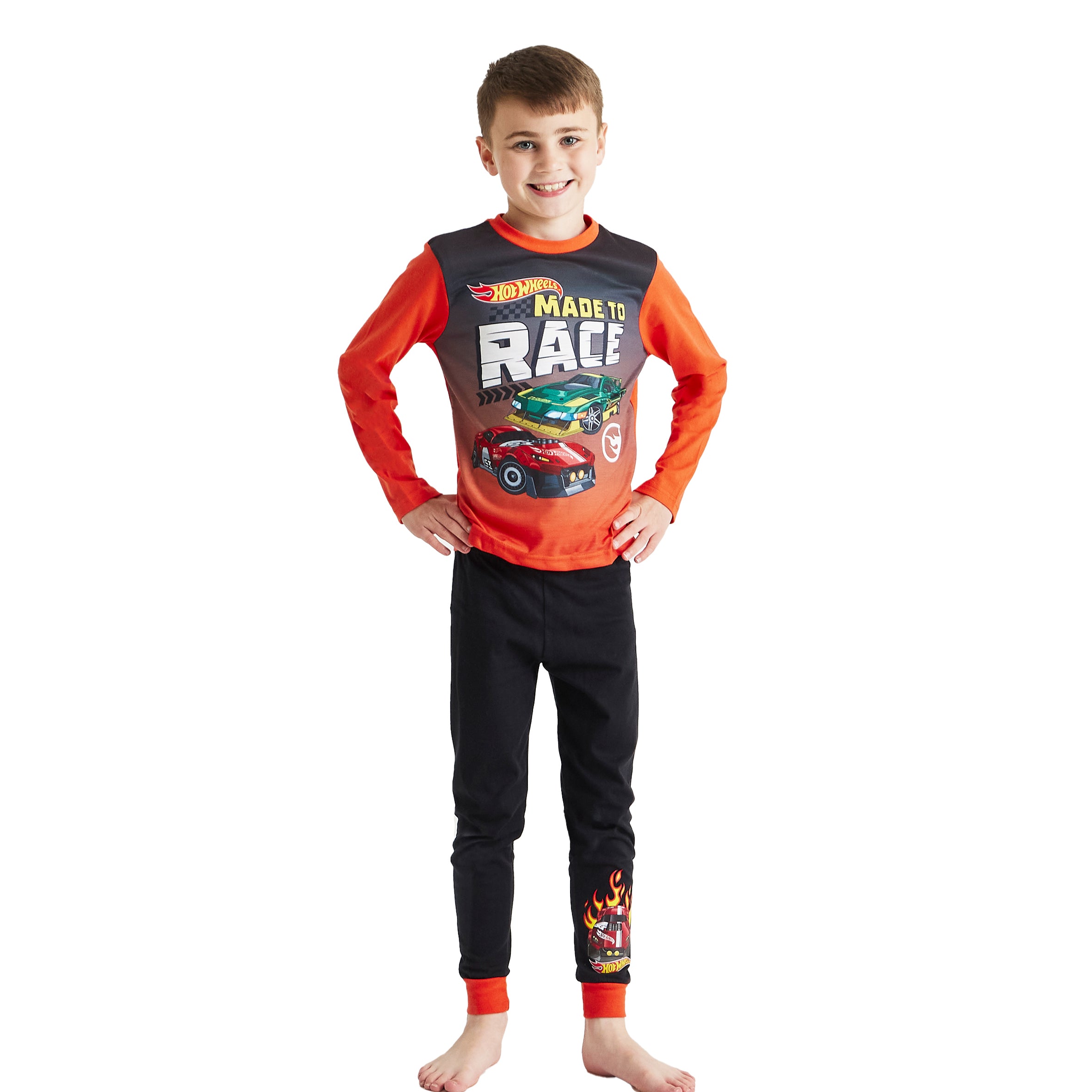 Pyjama Court Garçon Hot Wheels – Ensemble Coton 100% Manches Courtes + Short Élastique, Fun Et Confortable
