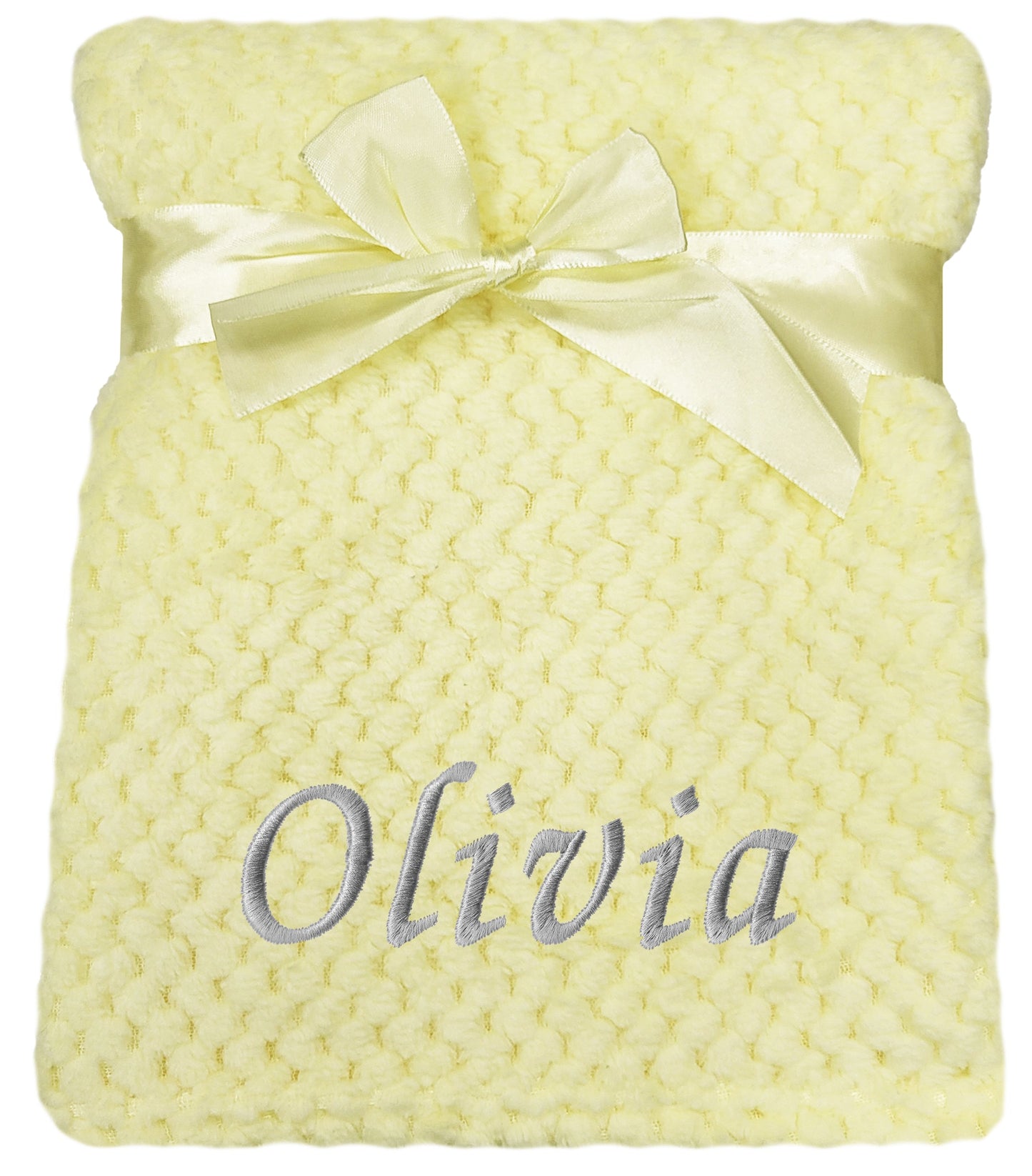 Personalised Baby Lemon Waffle Blanket