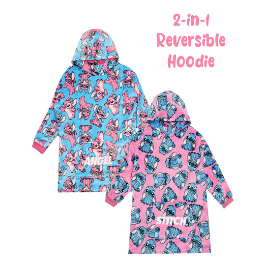 Disney Lilo & Stitch Girls Reversible Oversized Hoodie