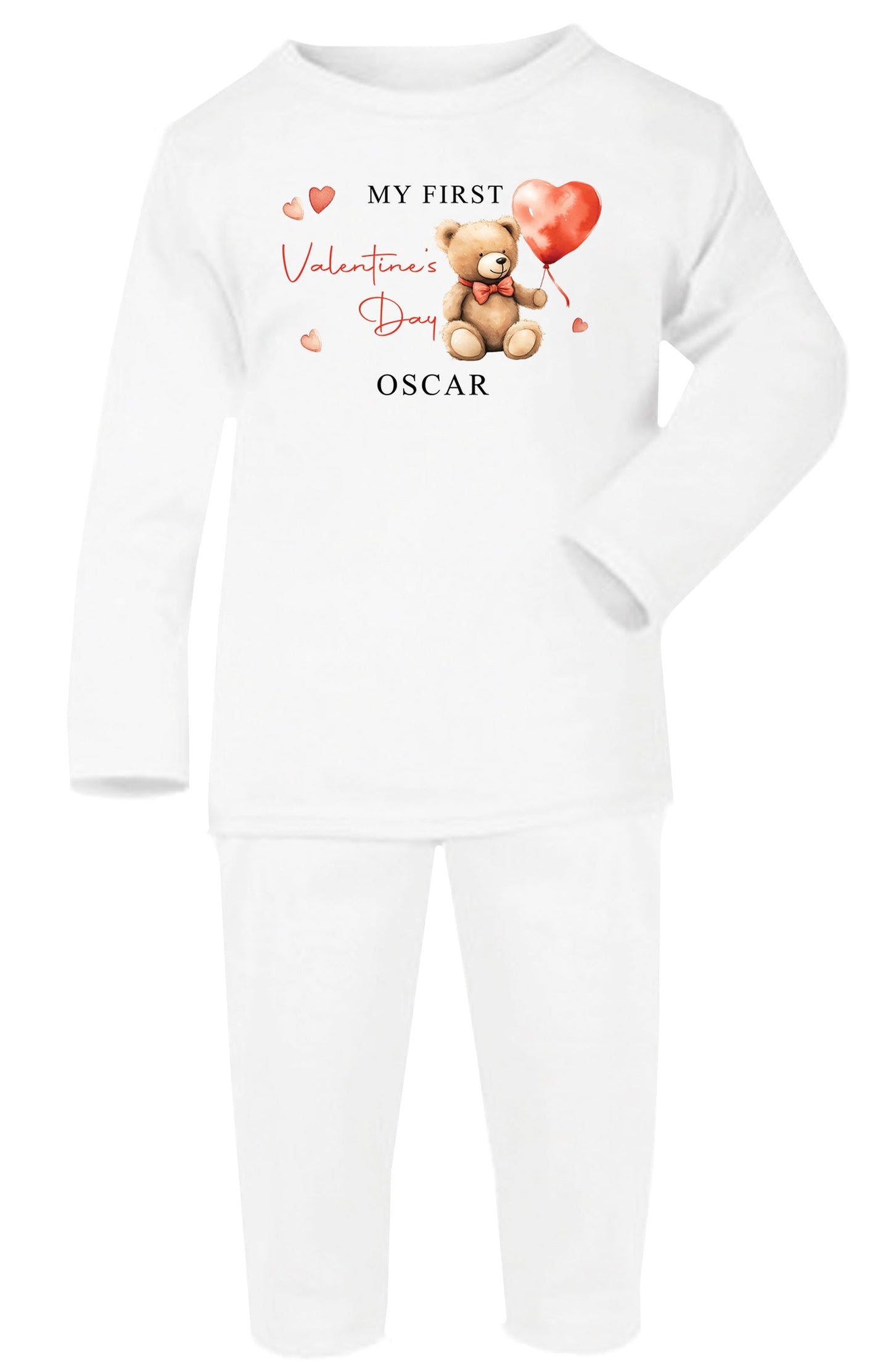 Valentines Personalised Baby Pyjamas - Balloons