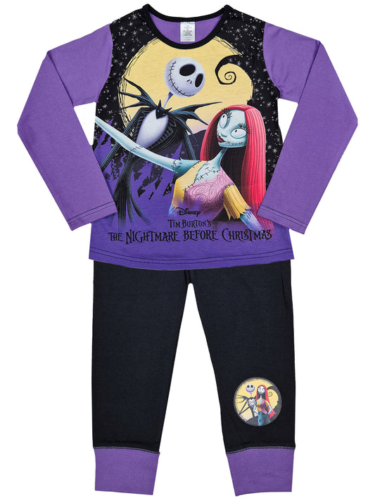 Nightmare Before Christmas Girls Pyjamas - Purple Black