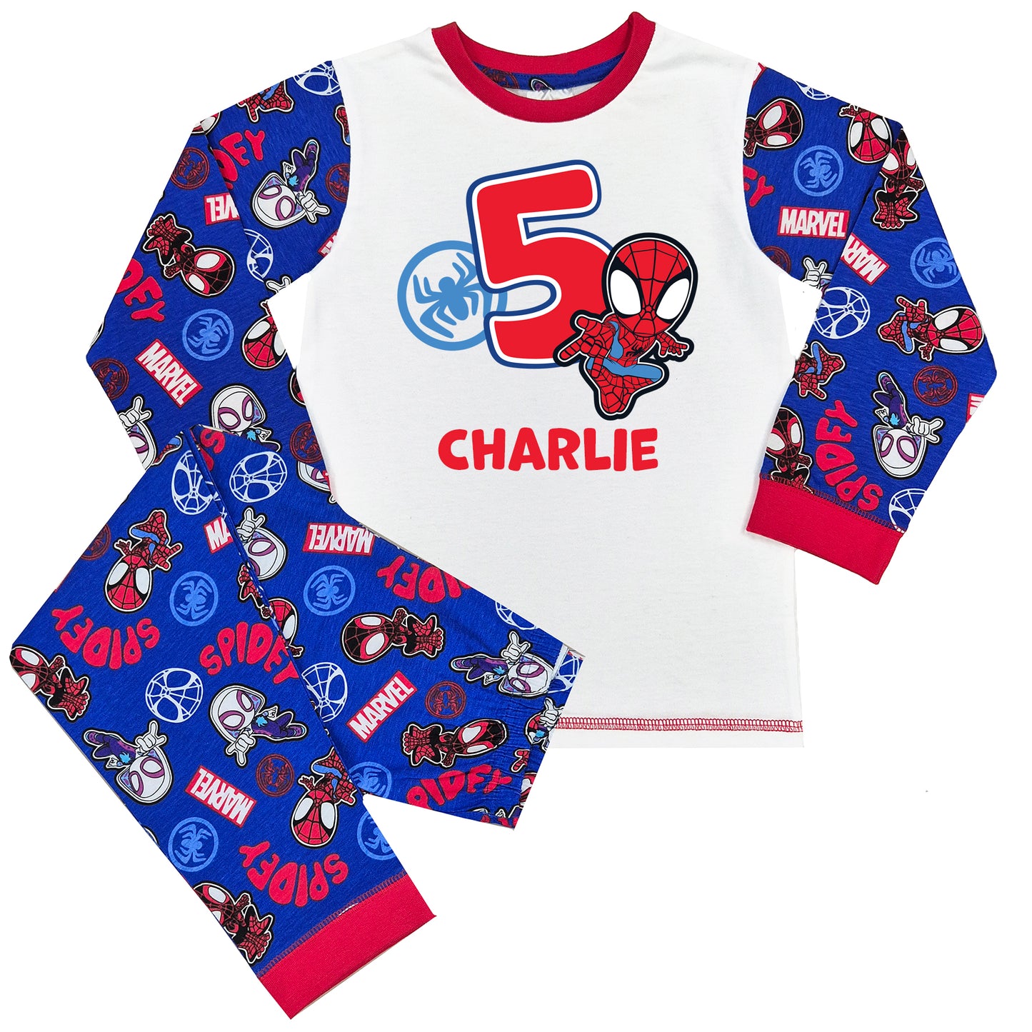 Personalised Spidey Birthday Pyjamas - Age Number