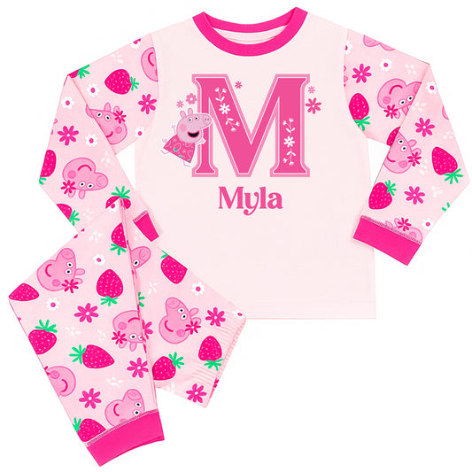 Personalised Peppa Pig Pyjamas - Initial & Name