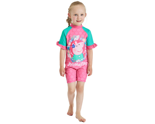 Girls Peppa Pig Swimsuit All In One