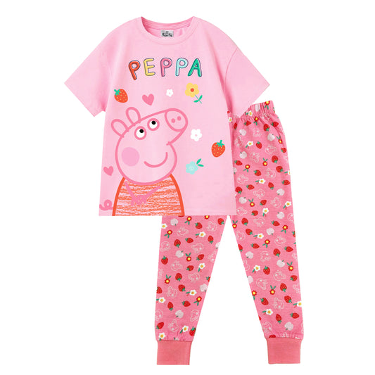 Girls Peppa Pig Pyjamas - Strawberry