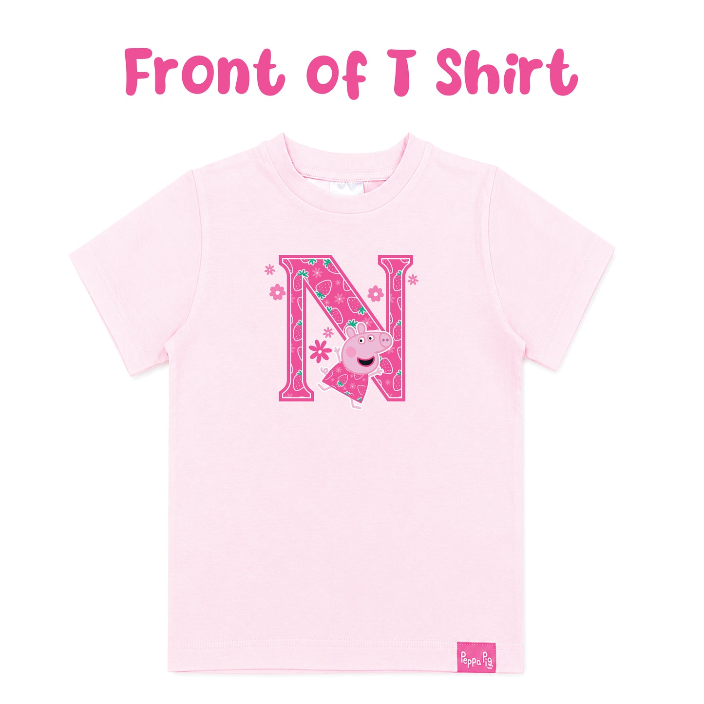 Peppa Pig Personalised T Shirt - Initial