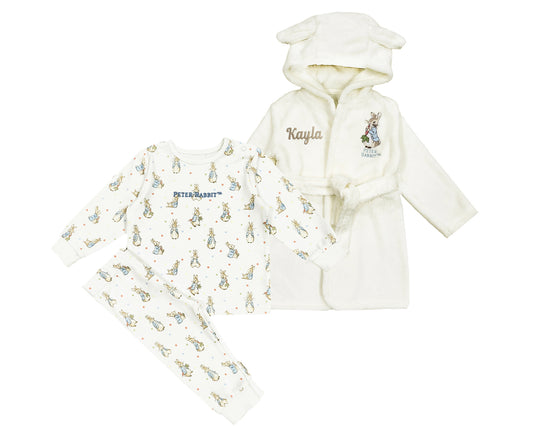 Personalised Peter Rabbit Pyjamas & Dressing Gown 2 Piece Set