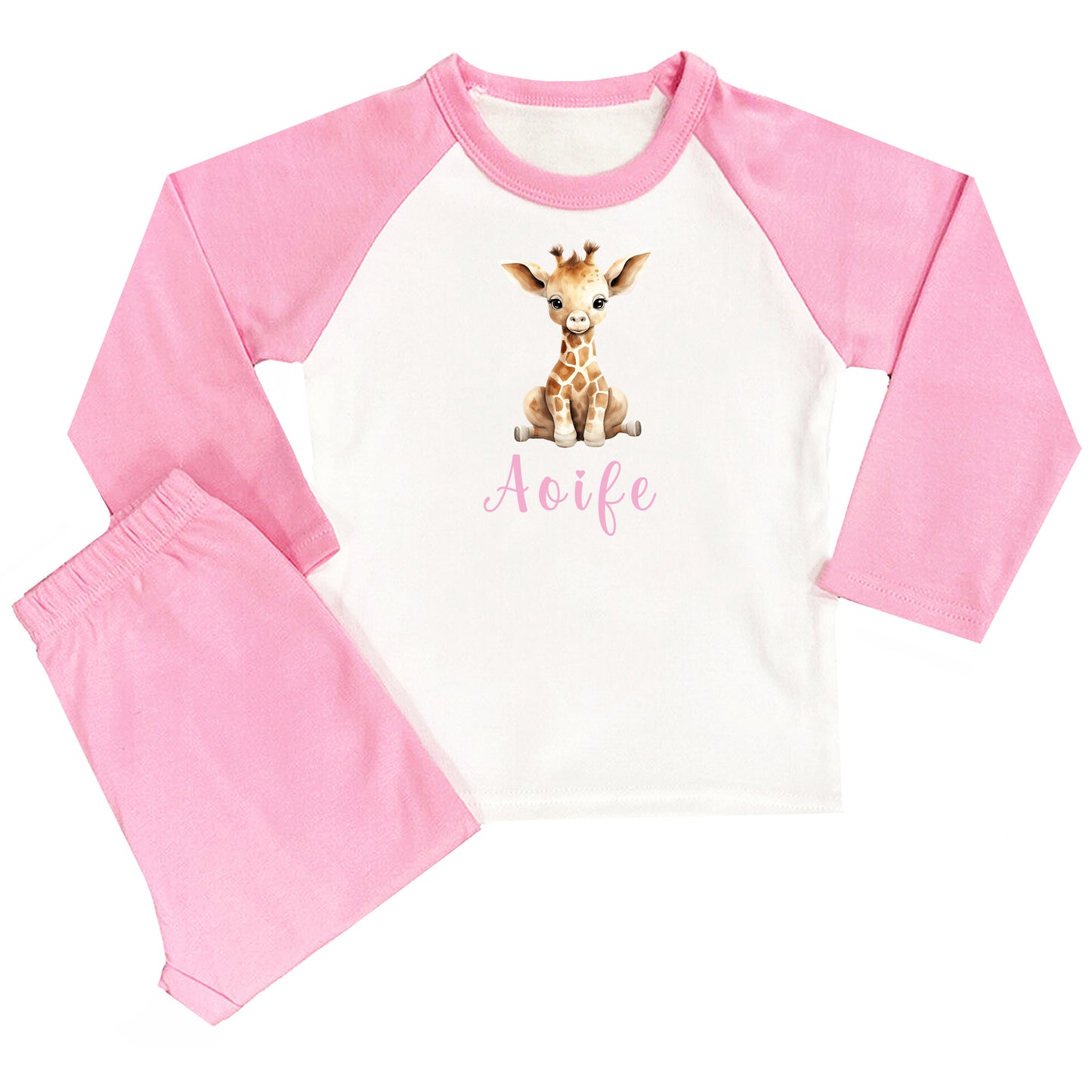 Personalised Pink Animal Safari Pyjamas