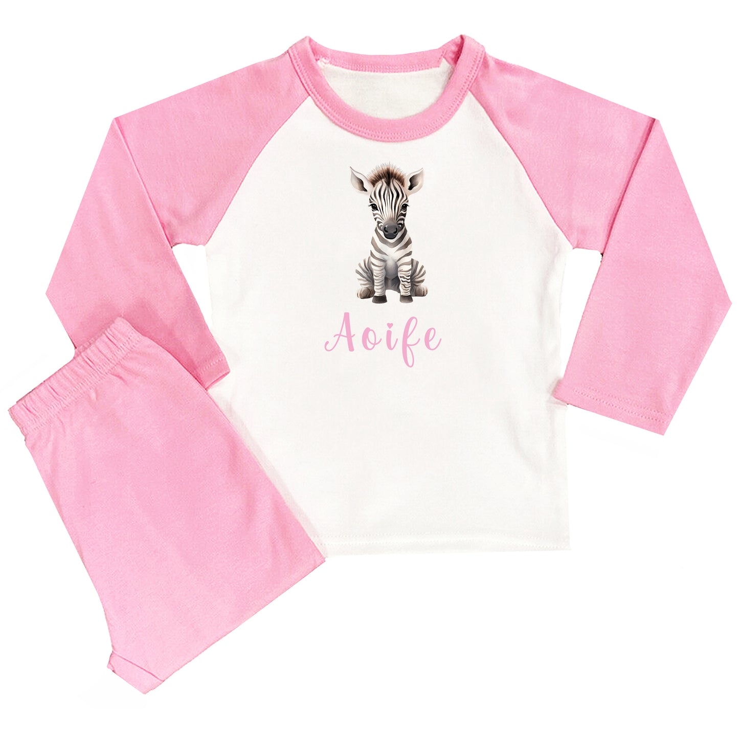 Personalised Pink Animal Safari Pyjamas