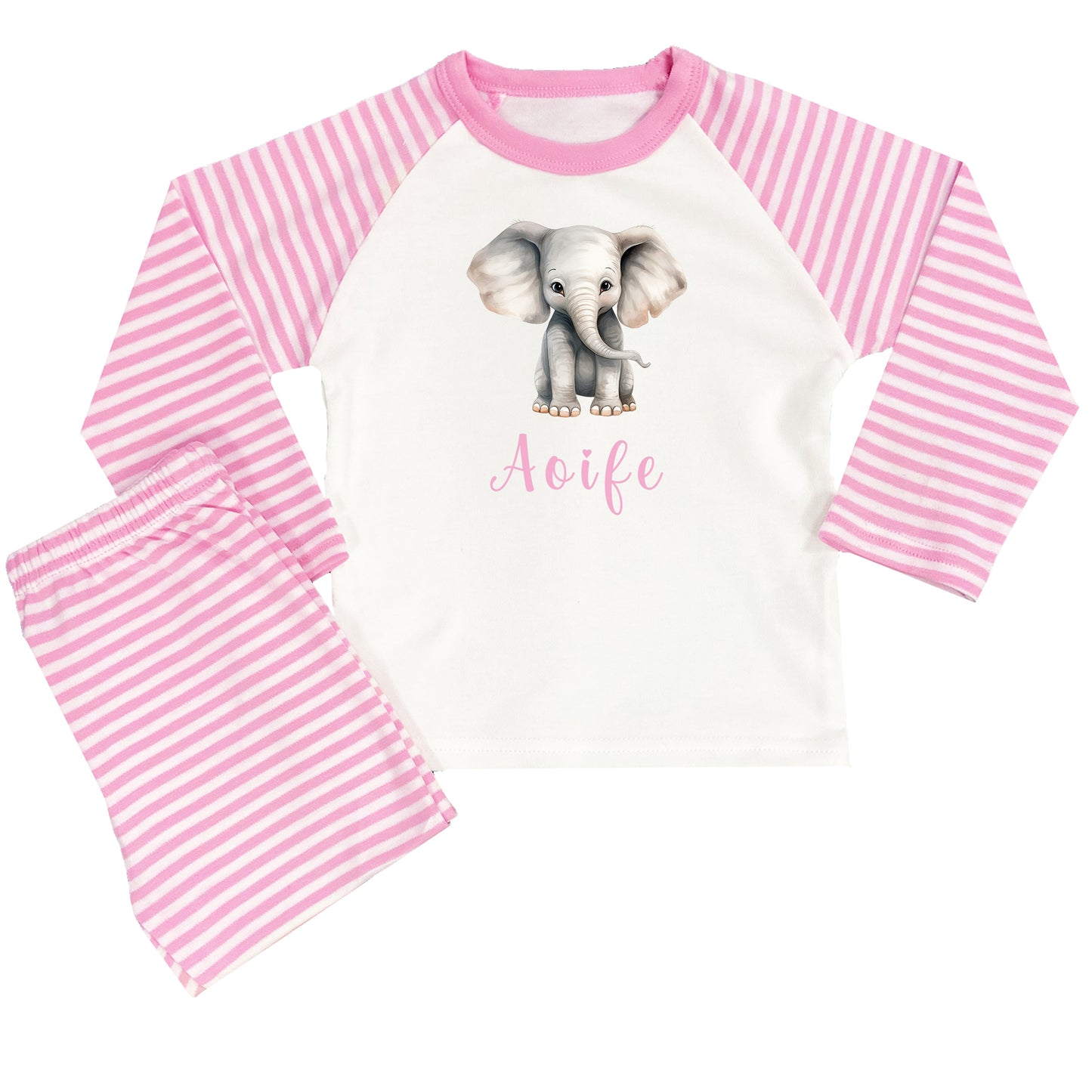 Personalised Pink Animal Safari Pyjamas