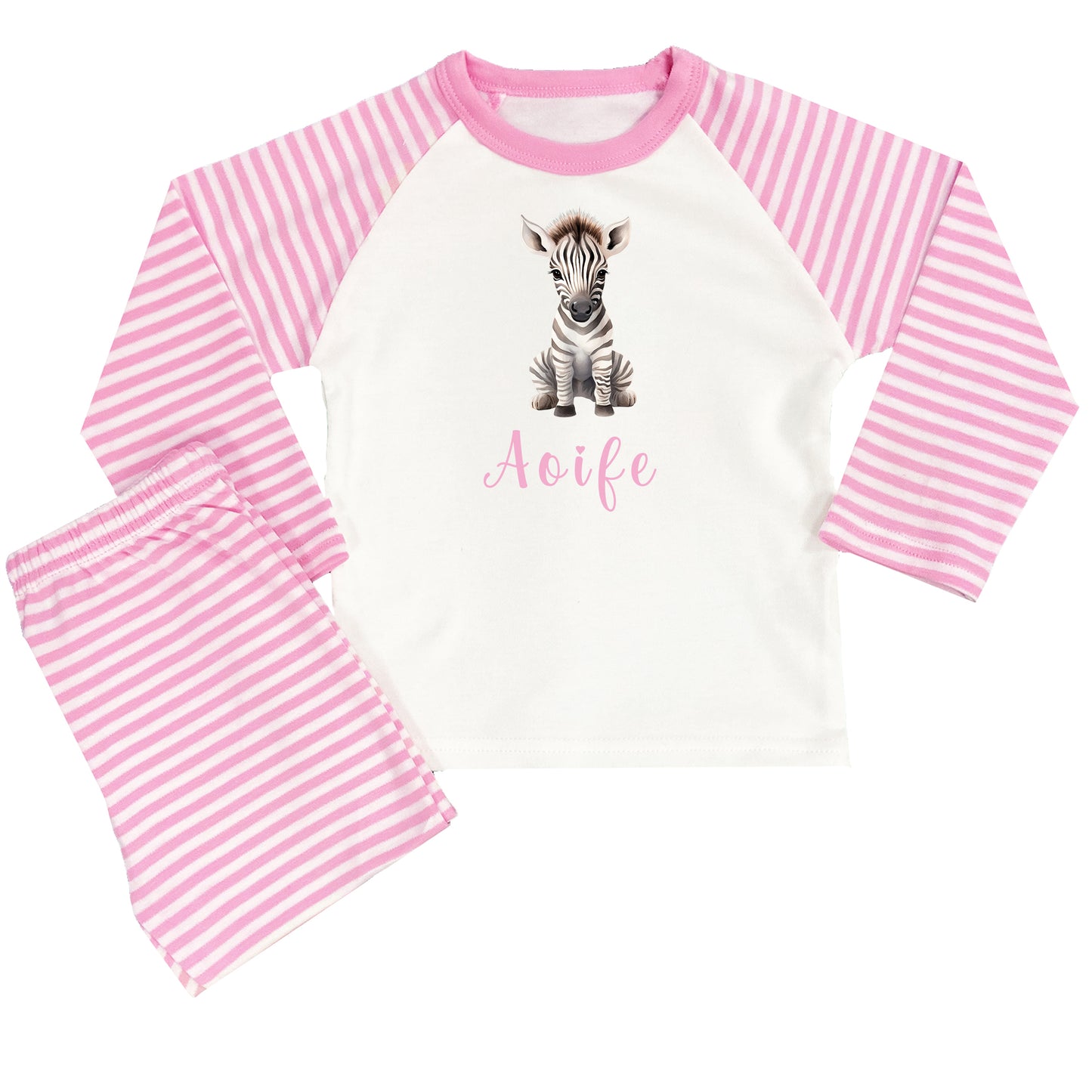 Personalised Pink Animal Safari Pyjamas