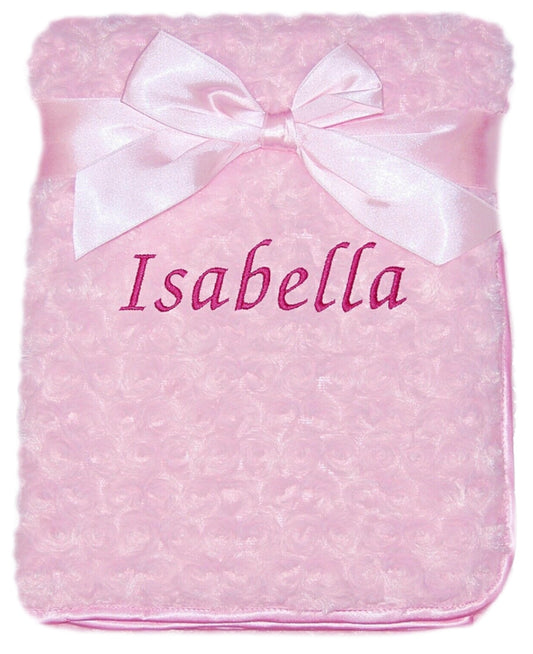 Personalised Baby Rosebud Blanket