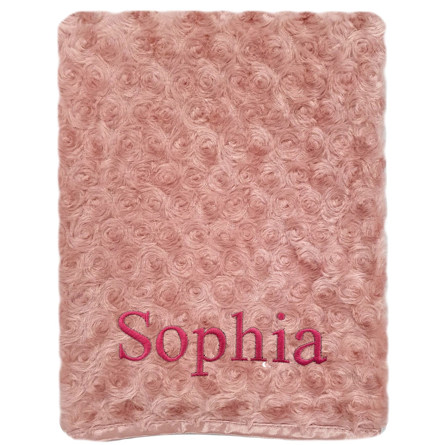 Personalised Rose Gold Baby Blanket - Rosebud