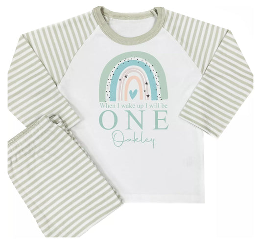 Personalised When I Wake Up Pyjamas - Sage Green