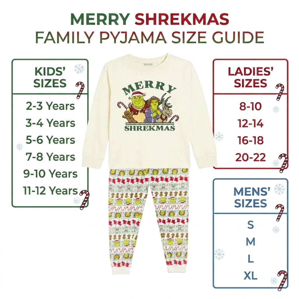 Shrek Family Matching Christmas Pyjamas