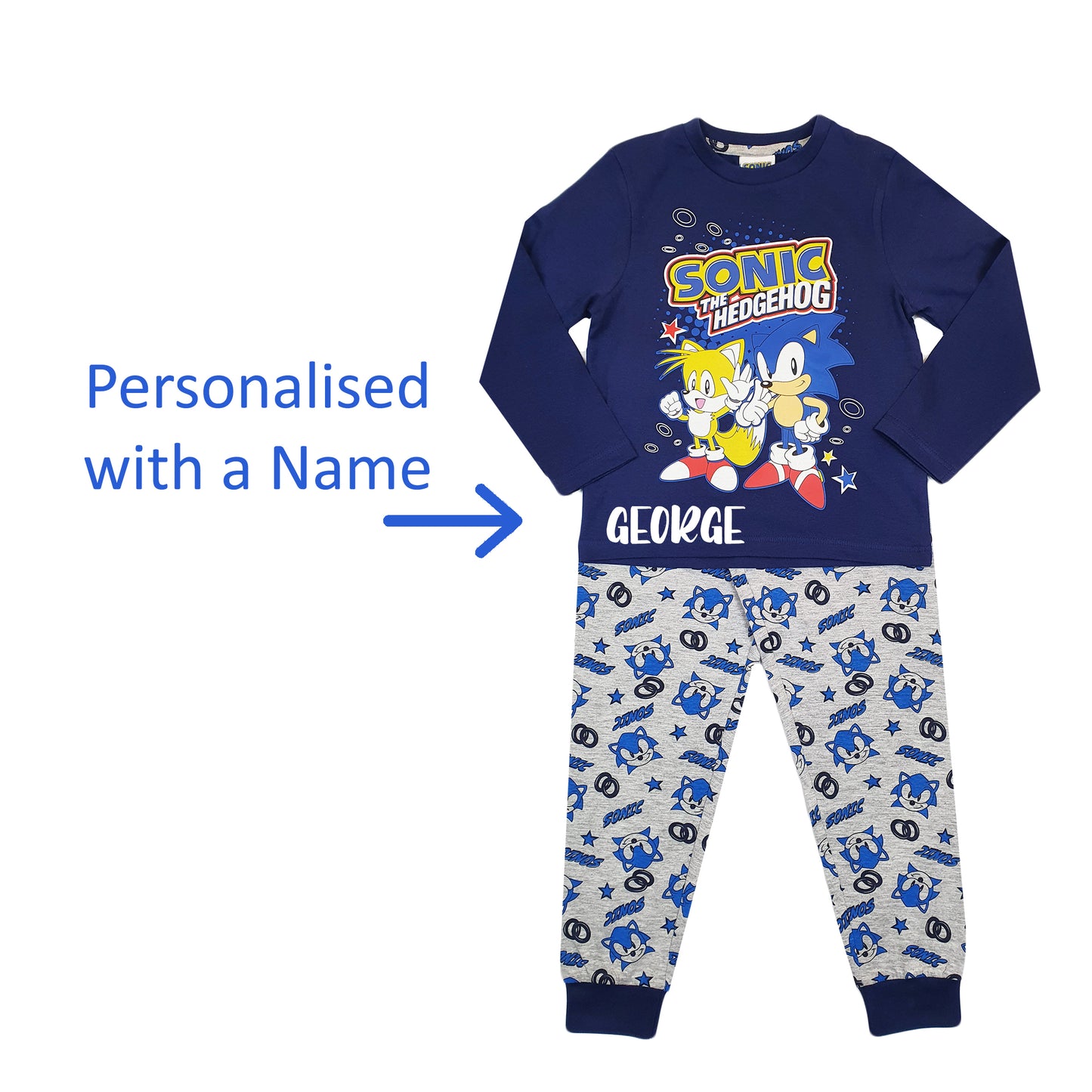 Boys Sonic the Hedgehog Pyjamas - Blue
