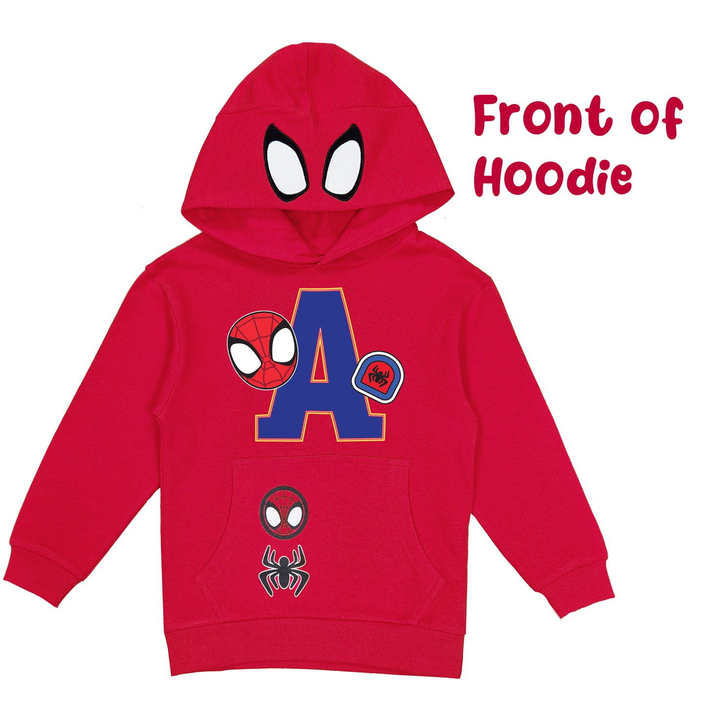 Personalised Spidey Marvel Kids Hoodie - Initial