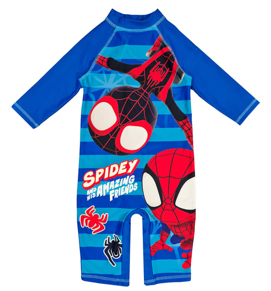 Boys Spidey Swimsuit All In One Sun Safe UPF40
