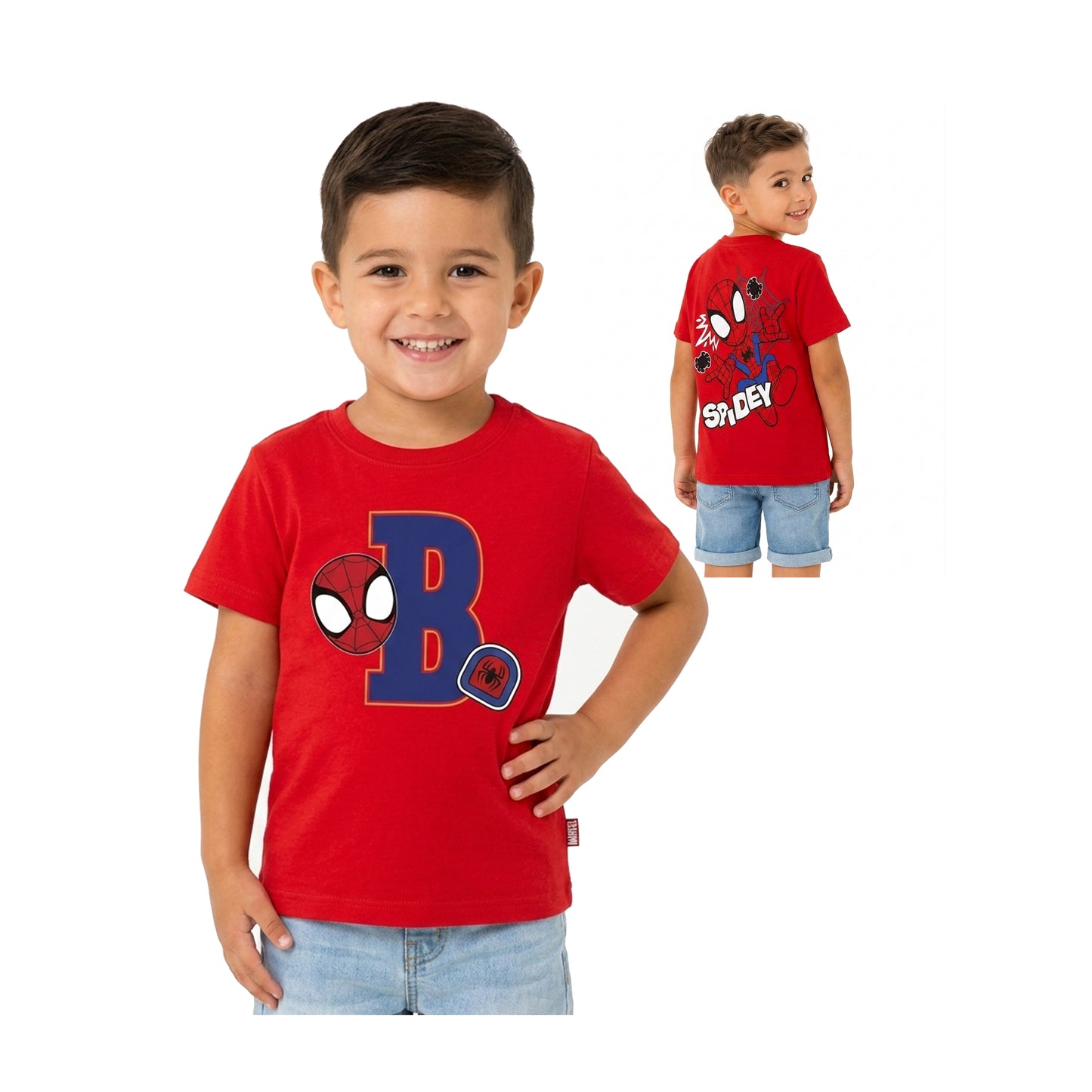 Spidey Personalised T Shirt - Initial