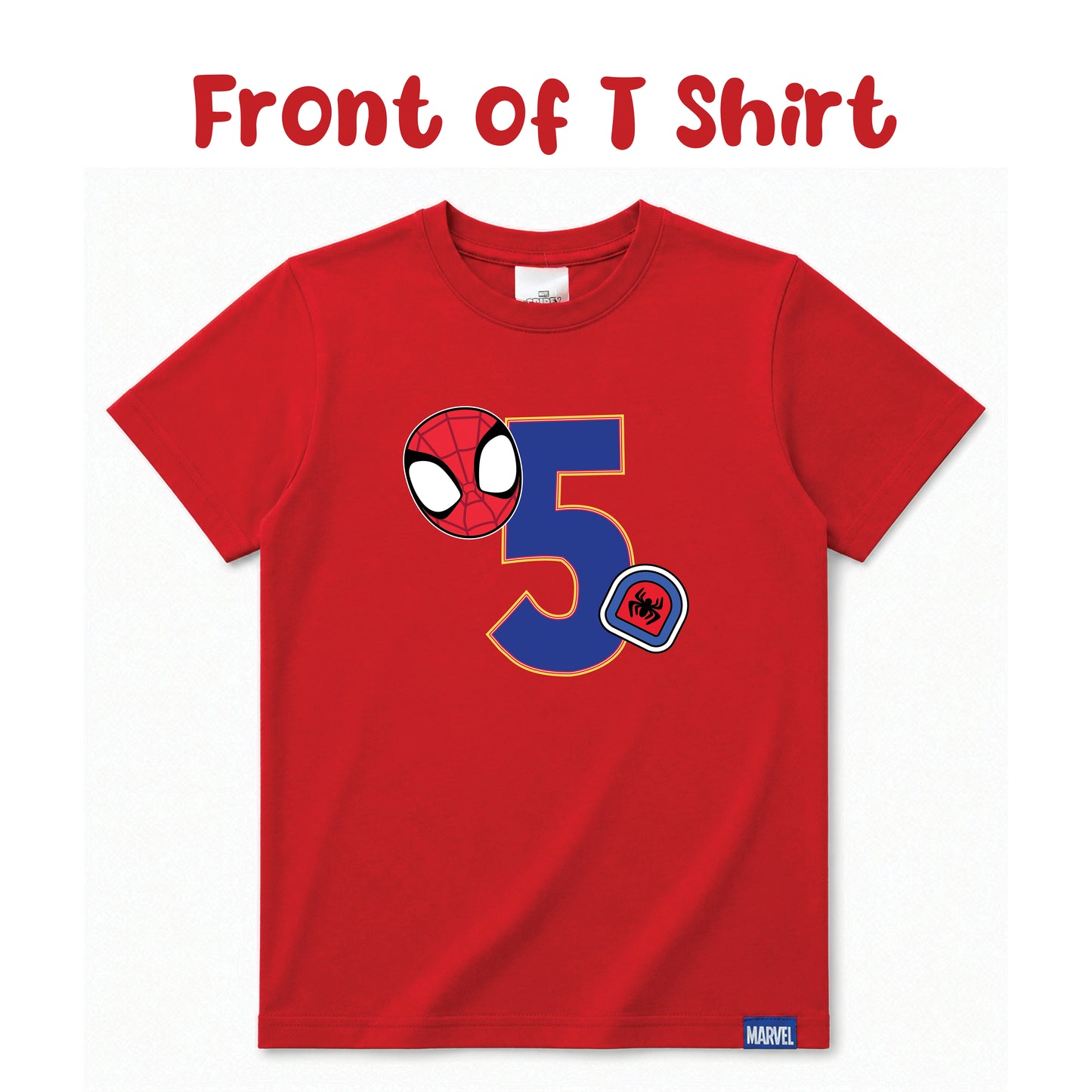 Spidey Personalised T Shirt - Number