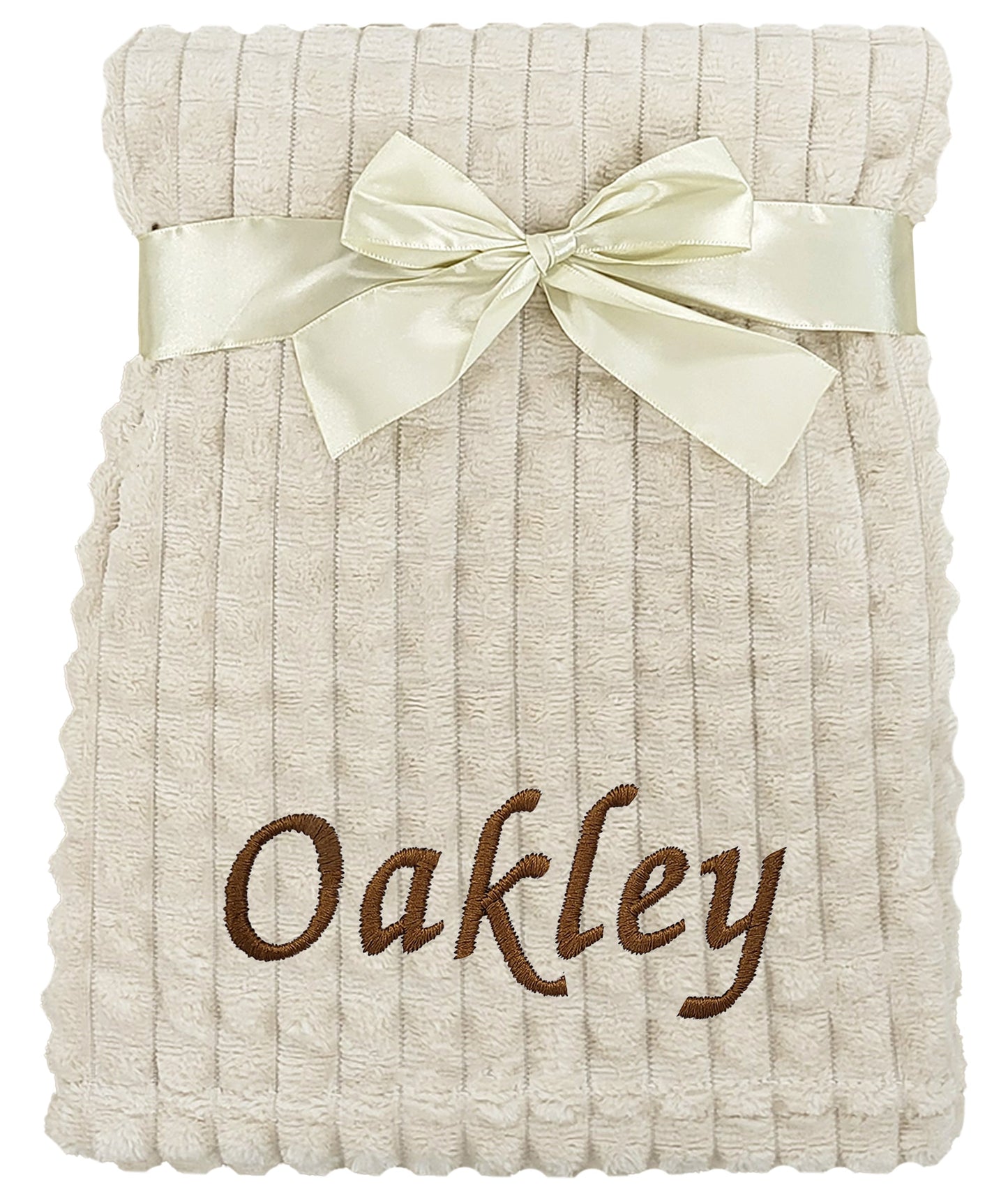 Personalised Baby Taupe Blanket