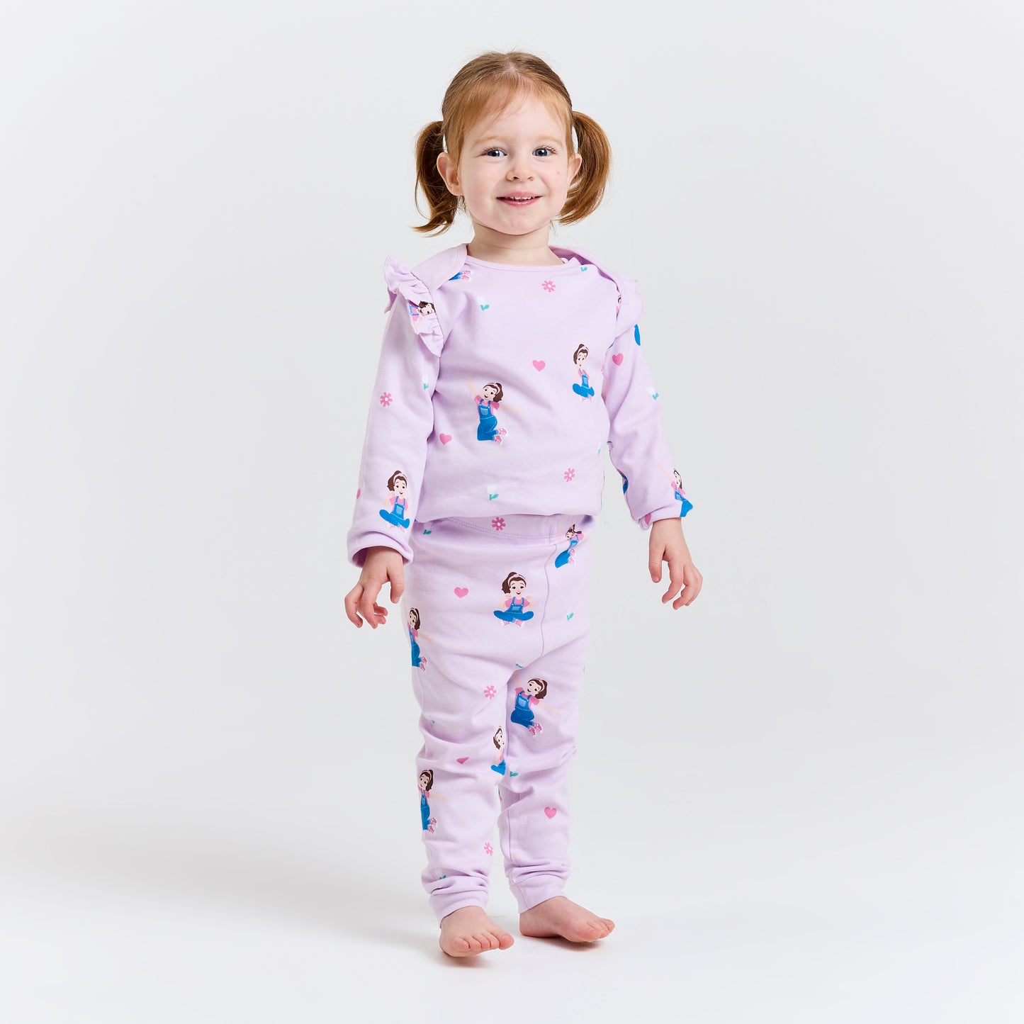 Ms Rachel Pyjamas for Girls – Soft Cotton Lilac Toddler PJ Set (Ages 9M–3Y)