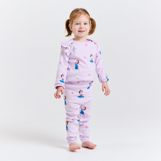 Ms Rachel Pyjamas for Girls – Soft Cotton Lilac Toddler PJ Set (Ages 9M–3Y)