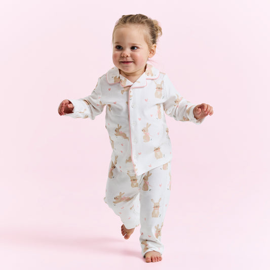 Baby Girl Traditional Bunny Rabbit Pyjamas