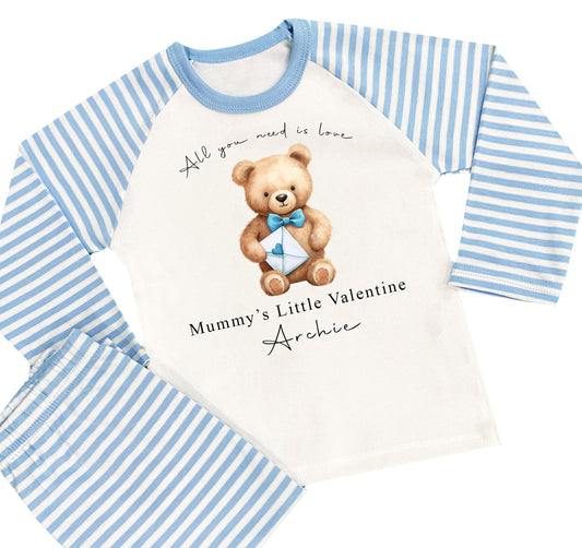 Personalised Valentines Boys Pyjamas - Mummys Little Valentine