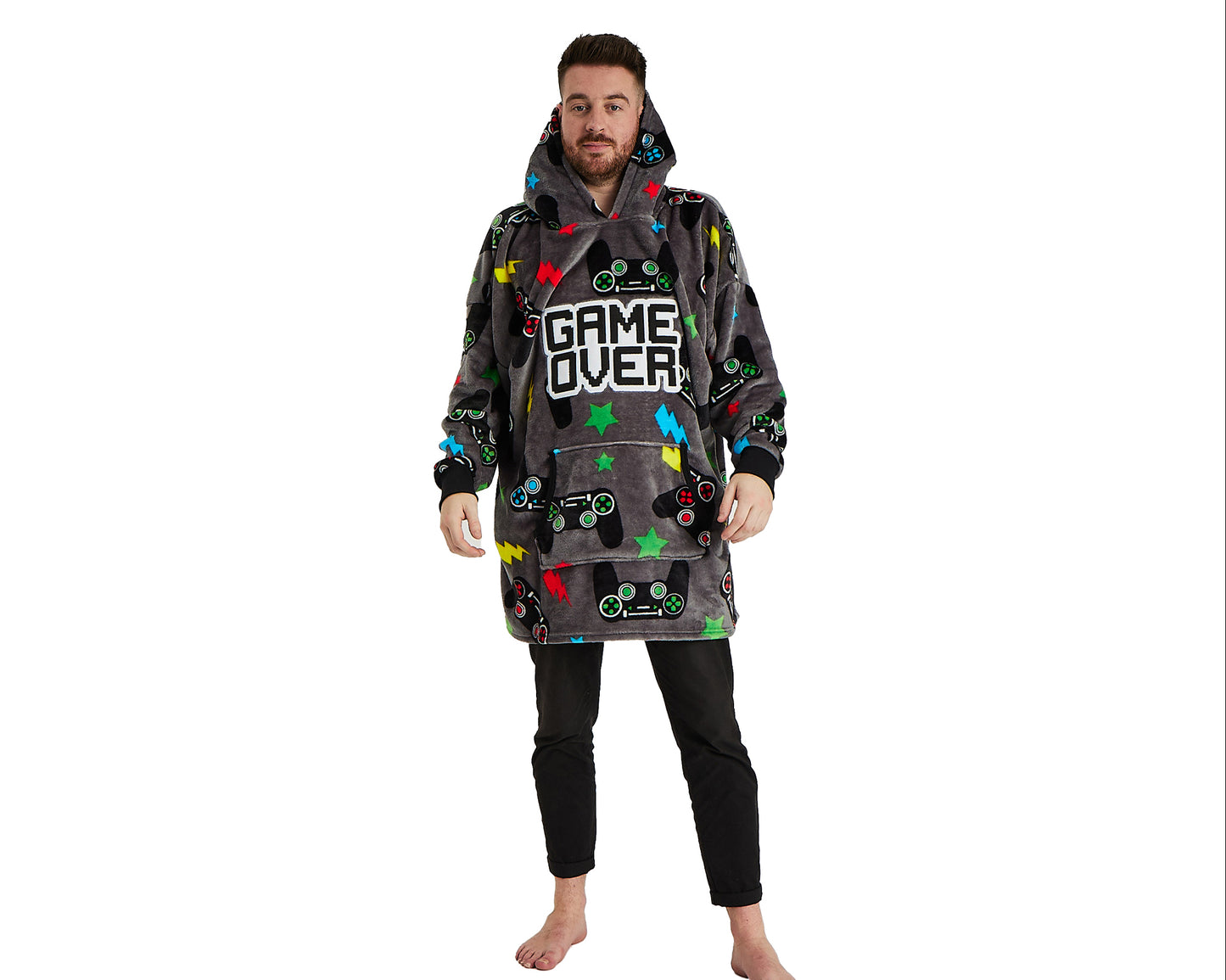 Mens Oversized Hoodie - Game Over