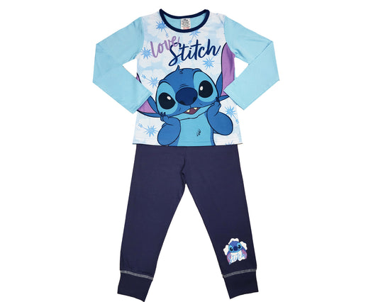 Girls Lilo & Stitch Pyjamas - Blue