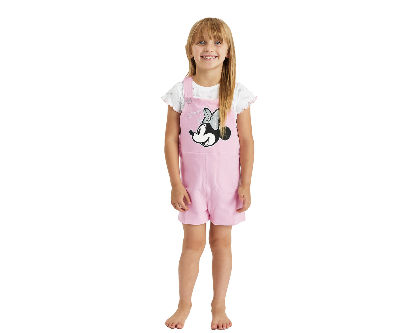 Girls Disney Minnie Mouse Dungaree Outfit