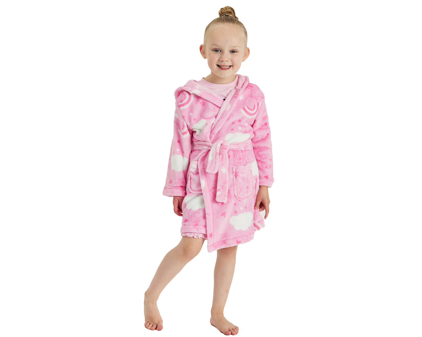 Girls Peppa Pig Dressing Gown - Pink & White