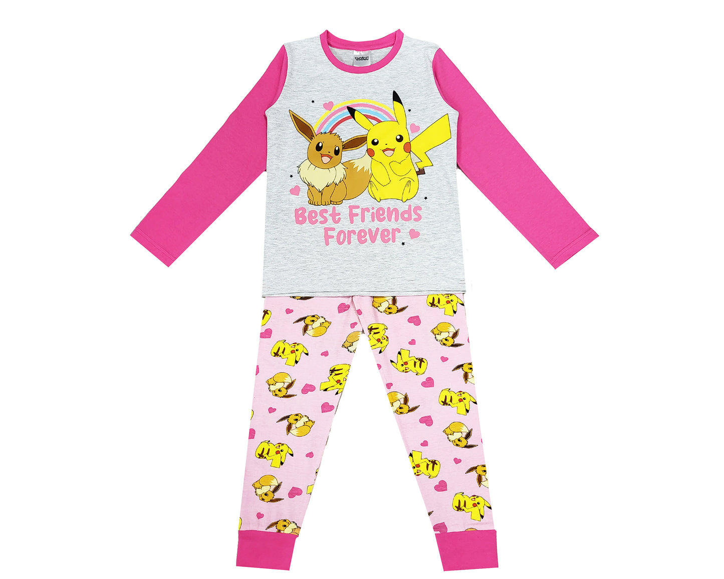 Girls Pokemon Pyjamas - Pikachu Eevee