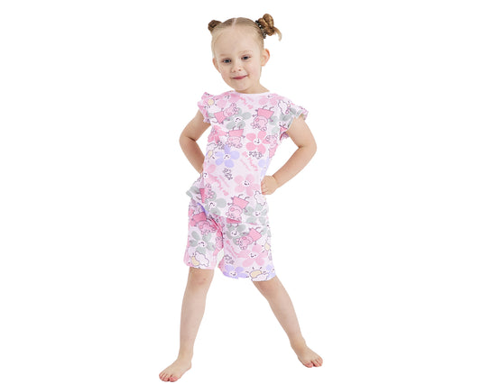 Girls Peppa Pig Short Pyjamas - Flowery