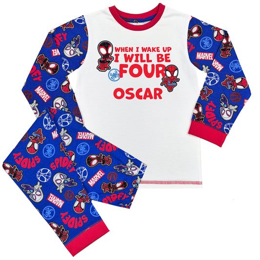 Personalised Spidey Birthday When I Wake Up Pyjamas