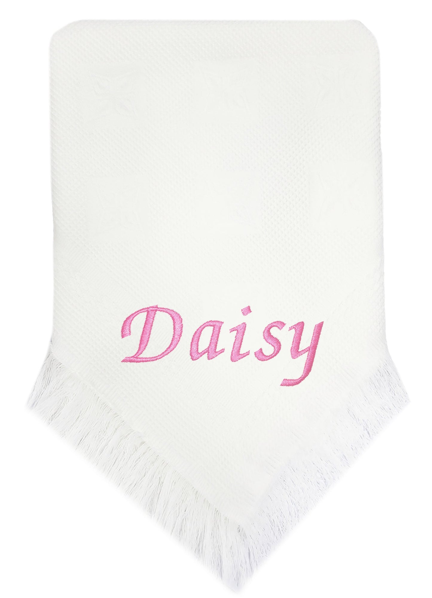 Personalised Baby Girl Shawl - Pink Name