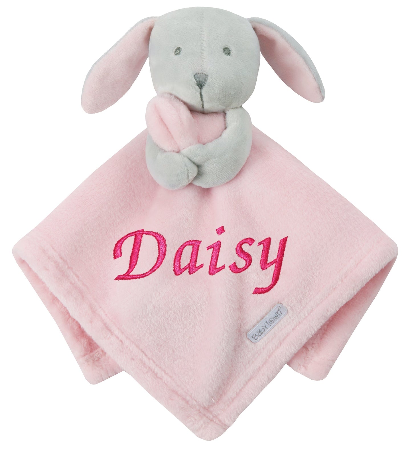 Personalised Baby Rabbit Comforter Blanket - Pink