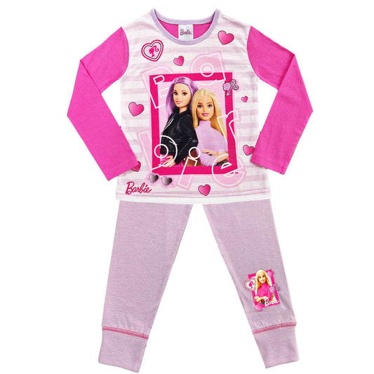 Girls Barbie Pyjamas - Stripe